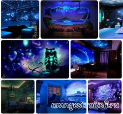 Светящиеся обои для стен и потолка