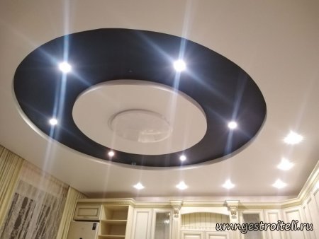 Двух уровневый натяжной потолок в ДНР