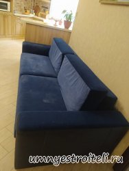 Цена перетяжки прямого дивана на четыре посадочных места обходится в районе 30 000