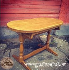 Кухонный стол из натурального дерева ручной работы