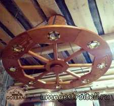 Люстра из натурального дерева