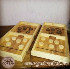 Настольные игры ручной работы: нарды, шашки, шахматы, выгибало из натурального дерева