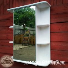 Полка в ванную из натурального дерева