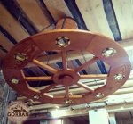 Люстра из натурального дерева