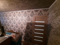 Капитальный ремонт помещения зал в Донецке стены обои, потолок гипсокартон, пол ламинат 3