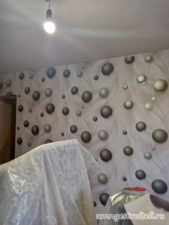 Обои в спальне с светлыми кругами Макеевка