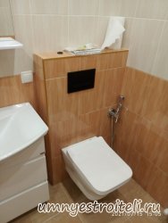 Монтаж и укладка плитки на инсталяцию навесного унитаза