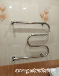 Установка полотенцесушителя в ванной