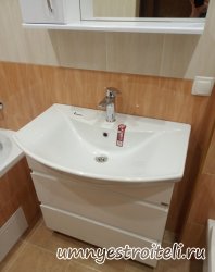 Установка раковины в ванной