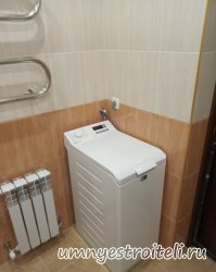 Установка стиральной машины в ванной комнате