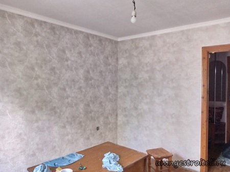 Поклейка обоев в центрально городском районе Макеевки обои Мрамор