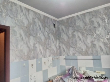 Оклейка стен в кухне на заперевальной Донецк, будёновский район было