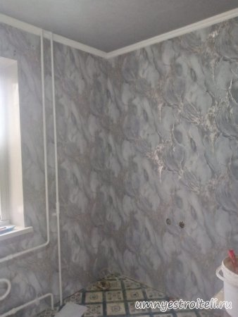 Оклейка стен в кухне на заперевальной Донецк, будёновский район было 2