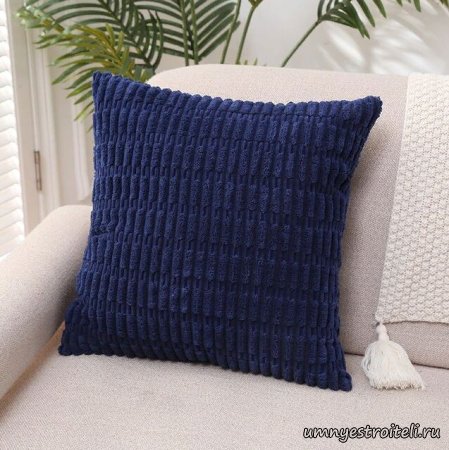 Вельветовая наволочка 45 на 45 артикул 03