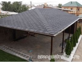 Цена навеса из мягкой кровли в Донецке